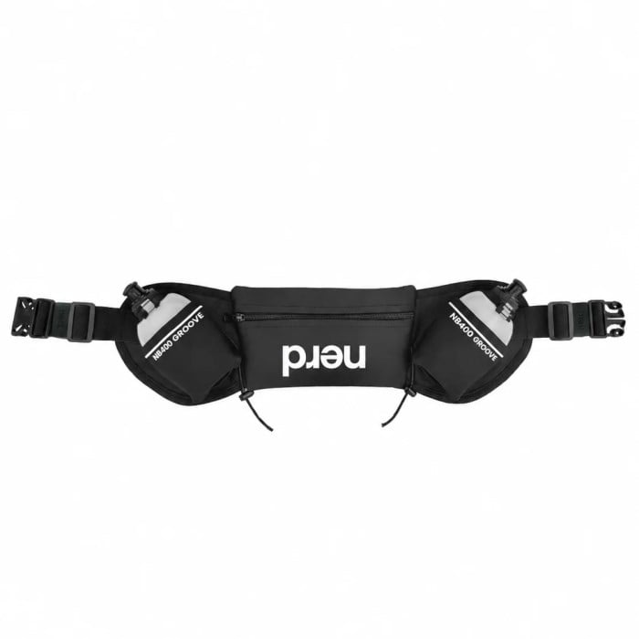 Nerd Belt NB400 Flipped Groove With 2x400ml Hydration Bottles - Black