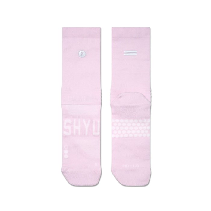 SHYU Quarter Crew Racing Socks - Petal/Petal/Petal