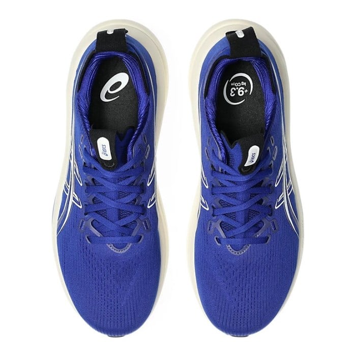 Asics Gel Nimbus 28 - Mens Running Shoes - Prussian Blue/Cream - image 3