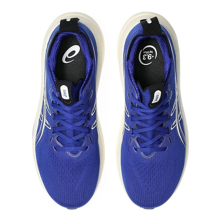 Asics Gel Nimbus 28 - Mens Running Shoes - Prussian Blue/Cream - image 3