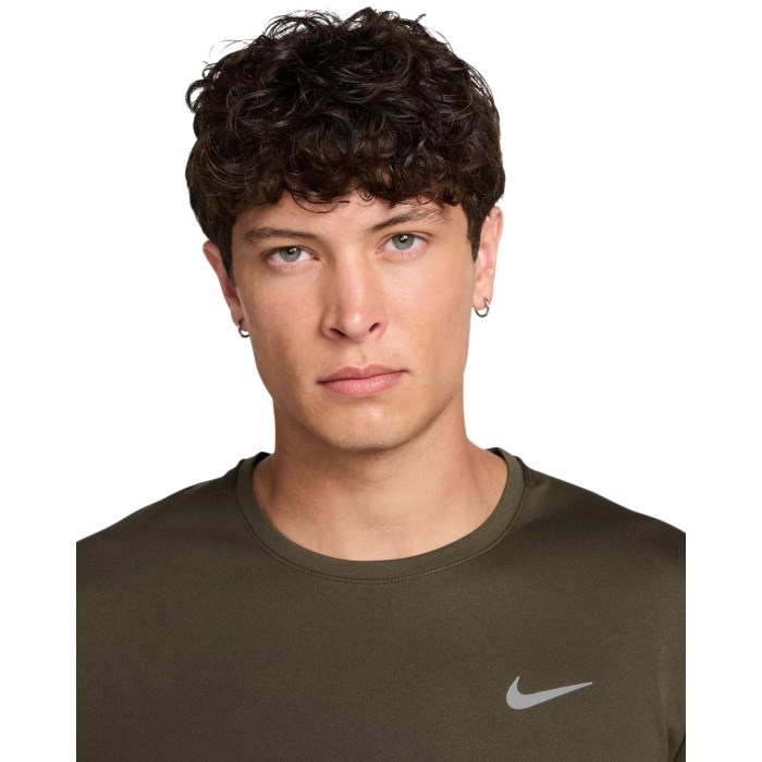 Nike Dri-Fit UV Miler Mens Running T-Shirt - Dark Hazel/Reflective Silver