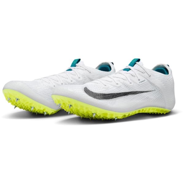 Nike Zoom Superfly Elite 2 FK - Unisex Sprint Spikes - White/Electric Algae
