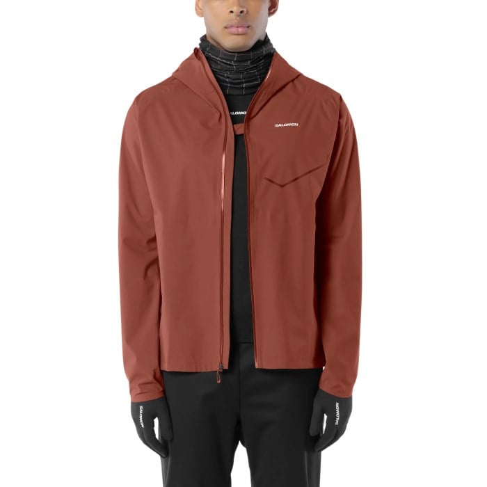 Salomon Bonatti Waterproof Mens Jacket - Burnt Amber