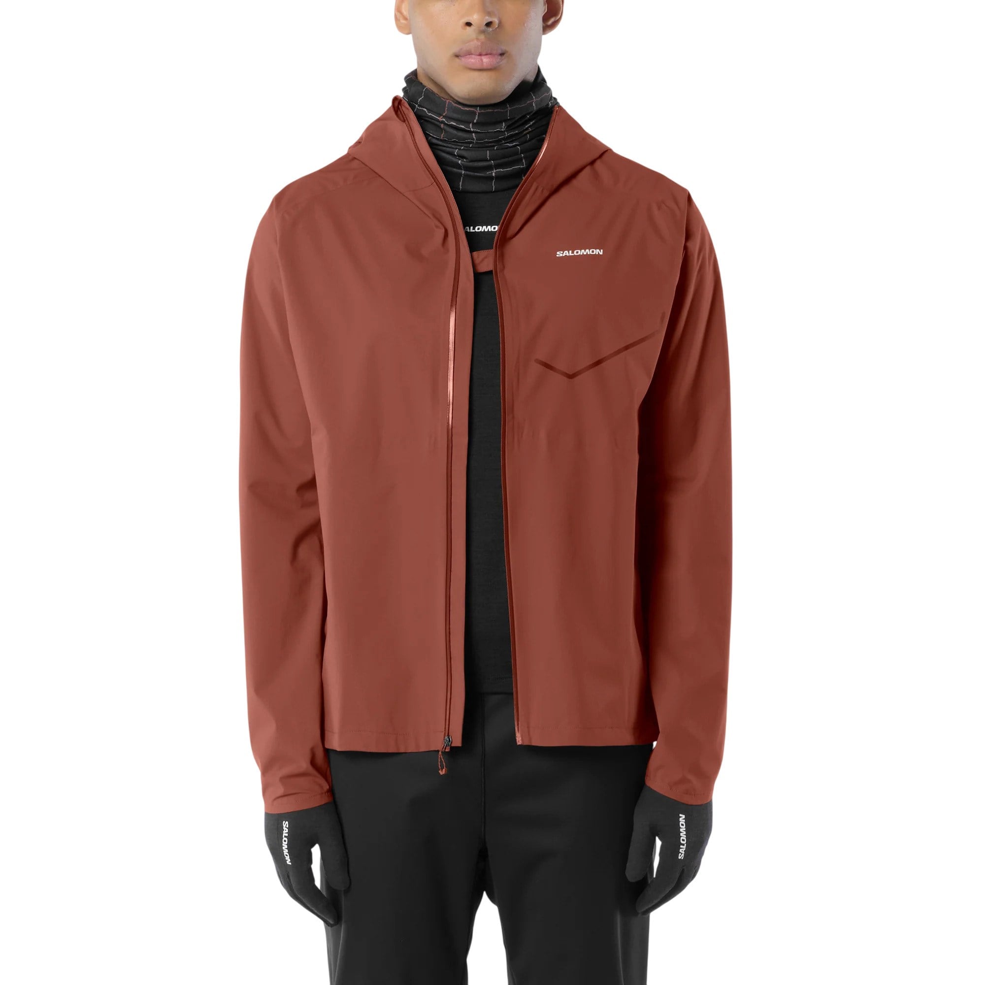 Salomon Bonatti Waterproof Mens Jacket - Burnt Amber