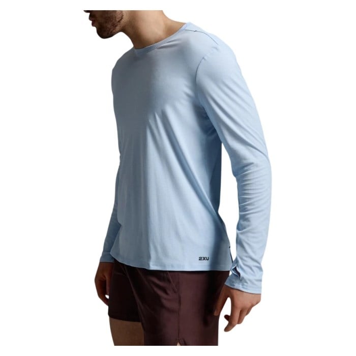2XU Mens Aero Trail Long Sleeve Top - Bay/Black Reflective - image 4