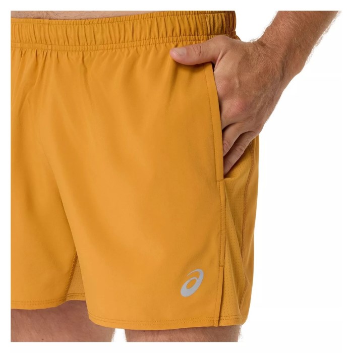 Asics Silver 5 Inch Mens Running Shorts - Sandstorm