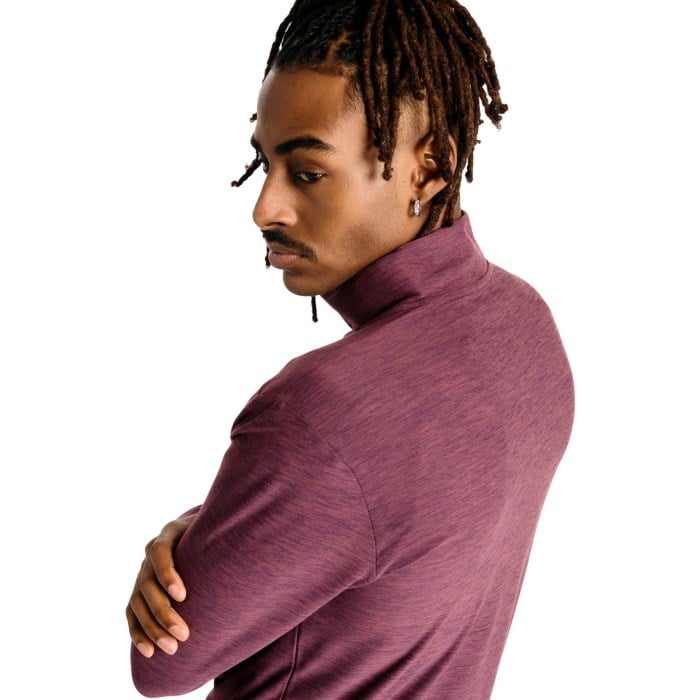 New Balance Space Dye Mens 1/4 Zip - Faded Plum Heather