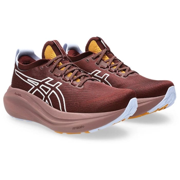 Asics Gel Nimbus 27 TR - Womens Trail Running Shoes - Nature Bathing/Dark Red Planet