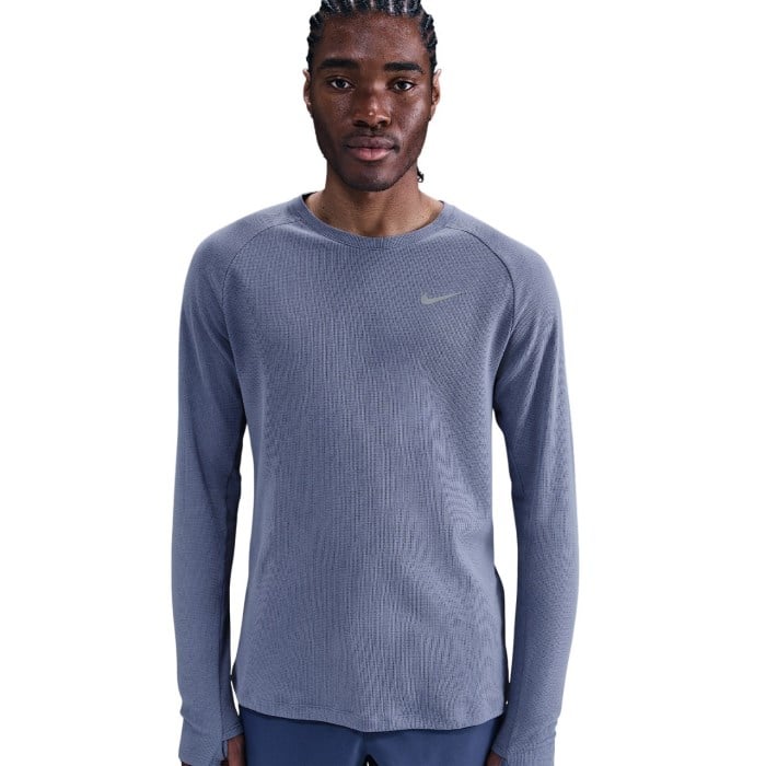 Nike Stride Mens Dri-FIT Running Waffle Crew - World Indigo/Reflective Silver