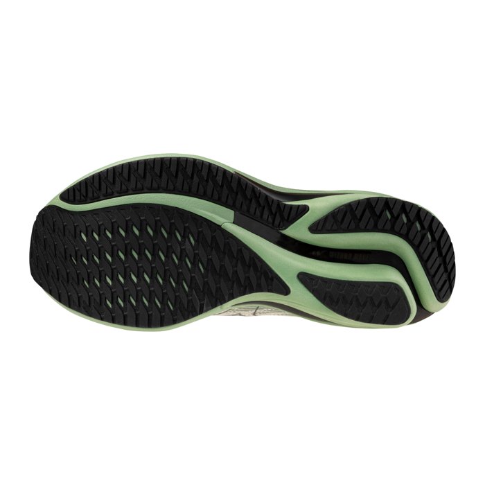 Mizuno Wave Rider 28 - Mens Running Shoes - Snow White/Frosty Green/Black