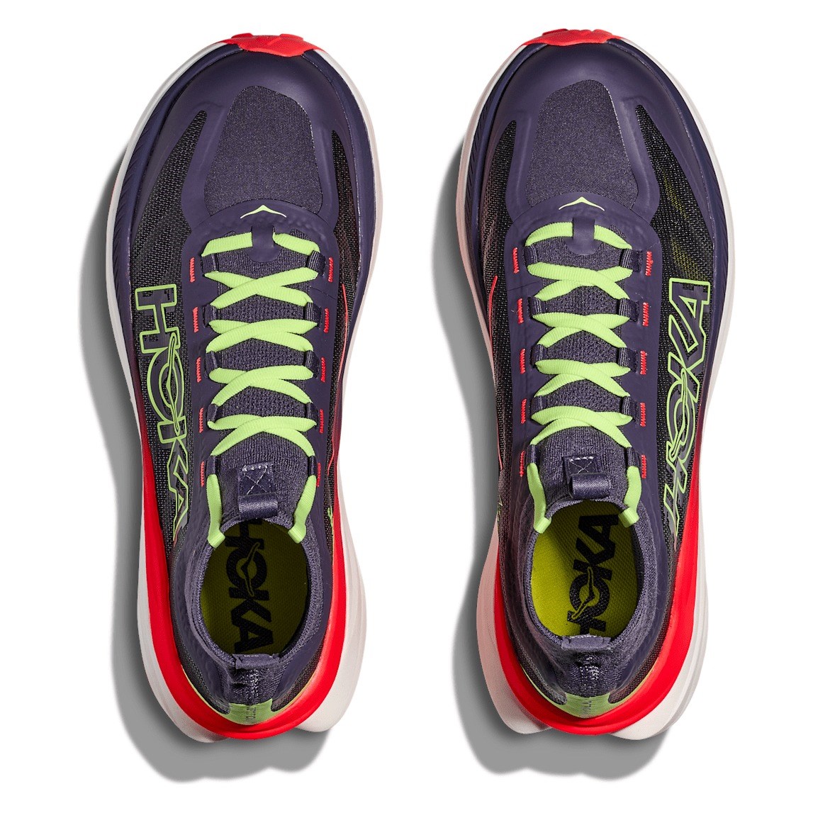 Hoka Tecton X 3 - Mens Trail Running Shoes - Squid Ink/Neon Flame