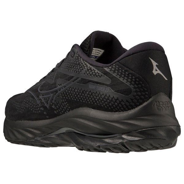 Mizuno Wave Rider 27 - Mens Running Shoes - Black/Ebony/Black