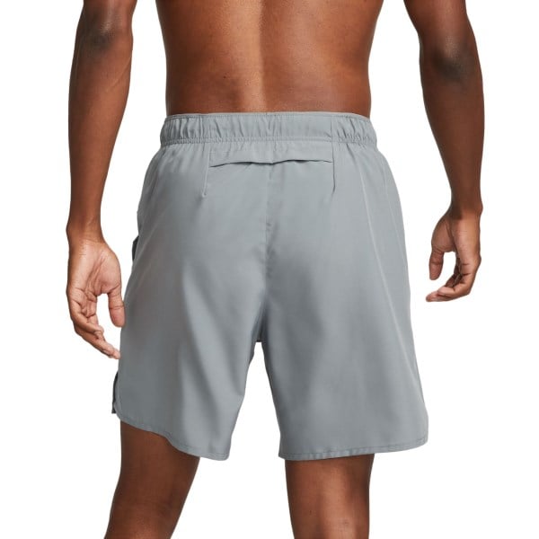 Nike Dri-Fit Challenger 7 Inch Brief-Lined Mens Running Shorts - Smoke Grey/Reflective Silver