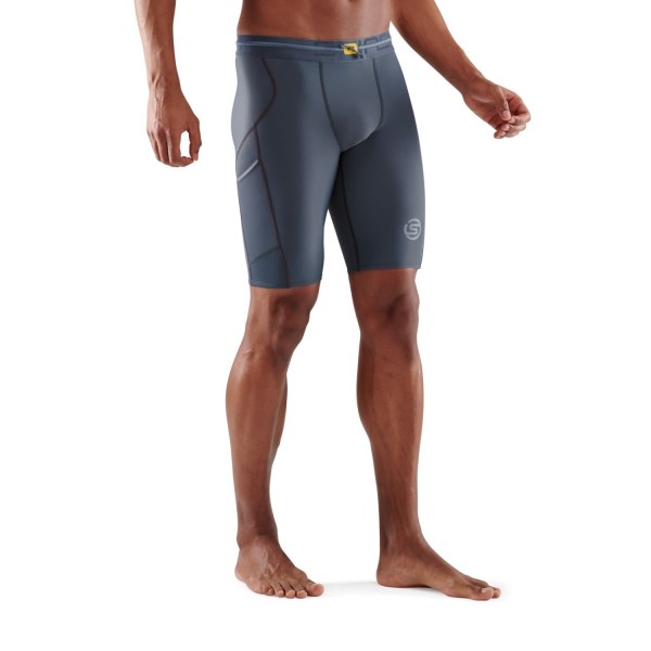 Skins Series-3 Mens Compression Half Tights - Charcoal