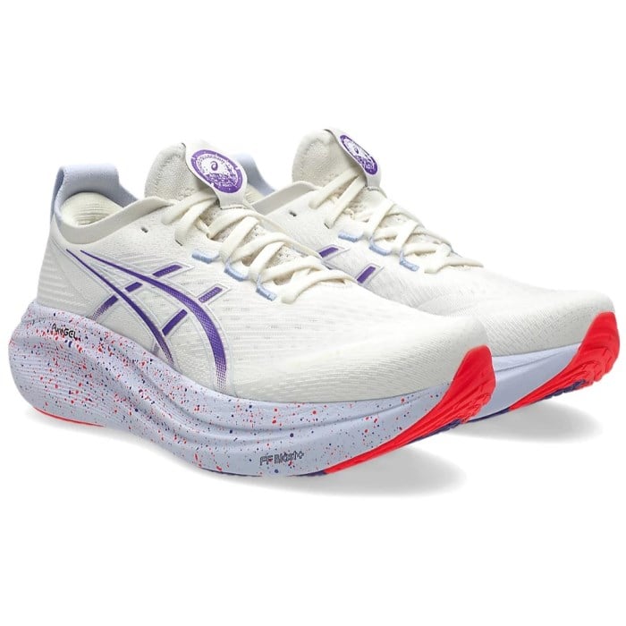 Asics Gel Nimbus 27 Tokyo - Mens Running Shoes - Cream/Edo Purple