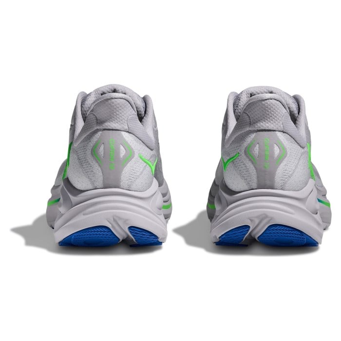 Hoka Clifton 10 - Mens Running Shoes - Ash Grey/Neon Green