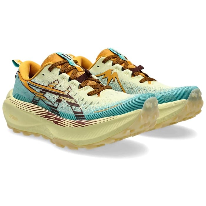 Asics Trabuco Max 4 - Mens Trail Running Shoes - Wheat Yellow/Dark Red