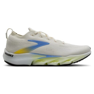 Brooks Glycerin Flex - Mens Running Shoes - White/Cyber Yellow/Nightlife