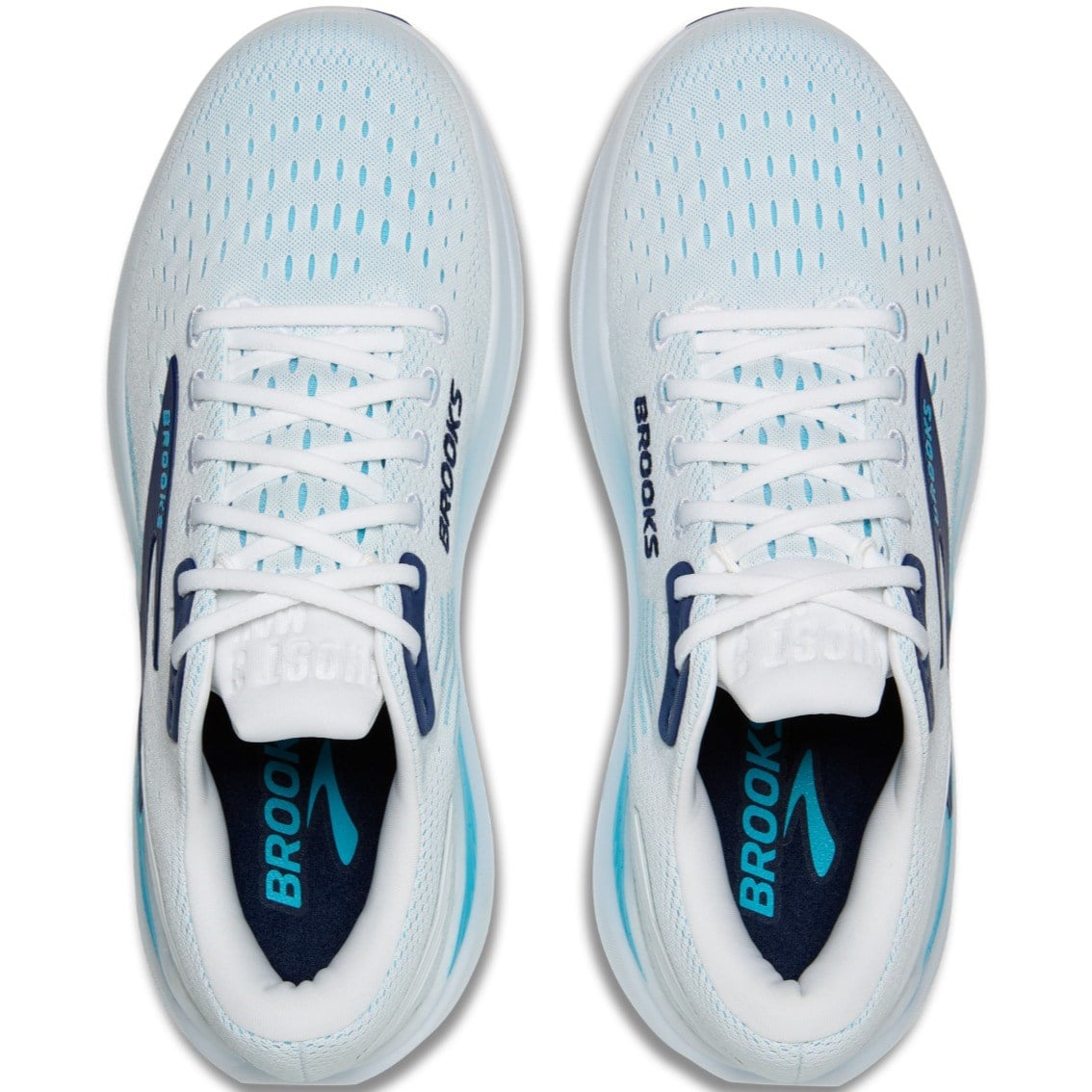 Brooks Ghost Max 3 - Mens Running Shoes - Bright White/Blue/Teal