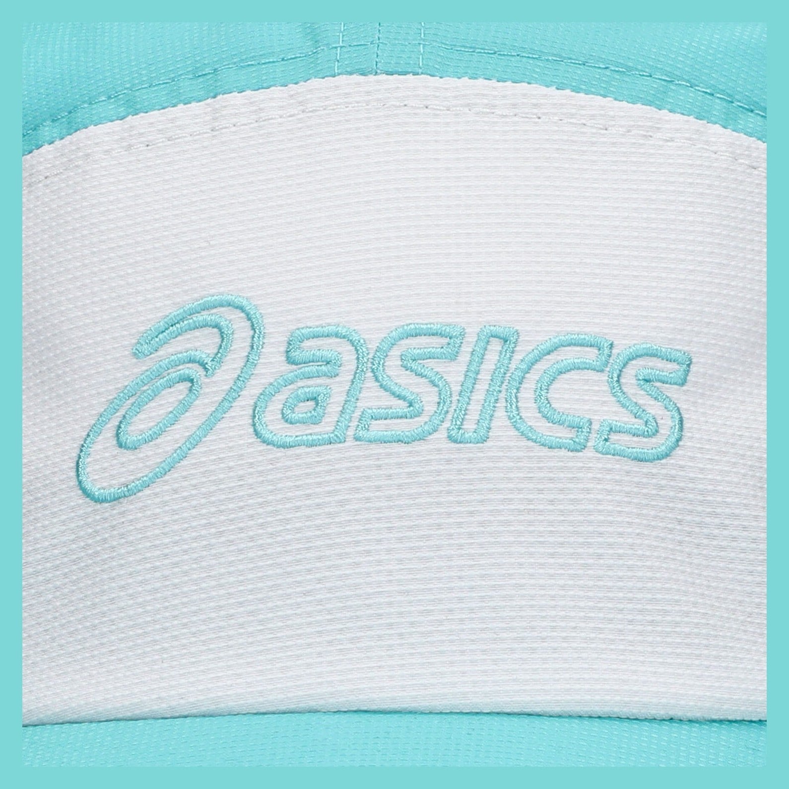 Asics Performance Running Unisex 5 Panel Cap - Energy Aqua/White - image 3