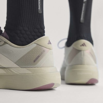 adidas Adizero Evo SL Woven x H.Koumori - Mens Running Shoes - Putty Grey/Alumina/Shadow Fig