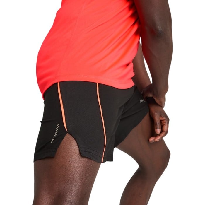 Puma Velocity 5 Inch Mens Running Shorts - Black/Glowing Red