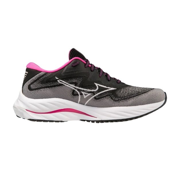 Mizuno Wave Rider 27 SSW Project Zero - Womens Running Shoes - Black/White/Athena