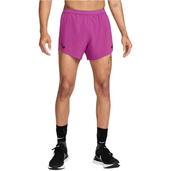 Nike AeroSwift ADV 4 Inch Brief-Lined Mens Running Shorts - Hot Fuschia/Black