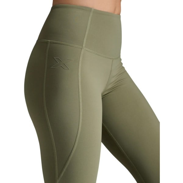 2XU Form Soft Touch Hi-Rise Womens Compression Tights - Hunter Green/Hunter Green