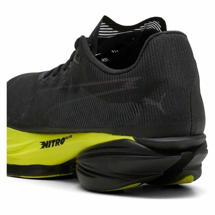 Puma Fast-R 3 Nitro Elite Aston Martin Aramco F1 - Womens Running Shoes - Black/Lime Shimmer/Green