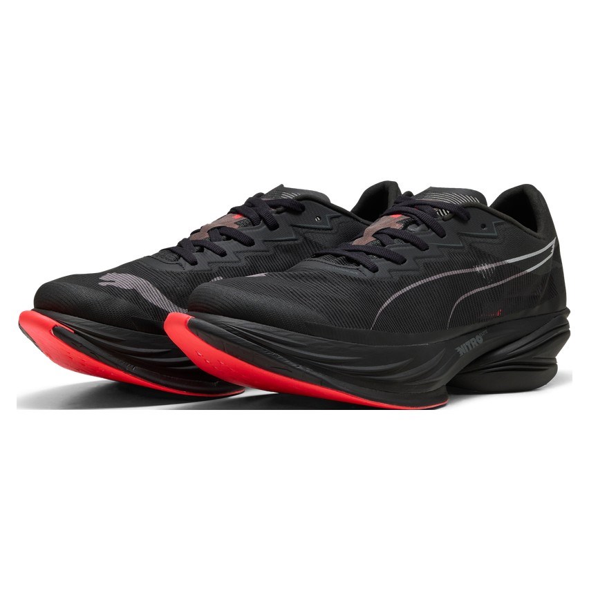 Puma Fast-R 3 Nitro Elite - Mens Racing Shoes - Black/Ultra Red - image 2
