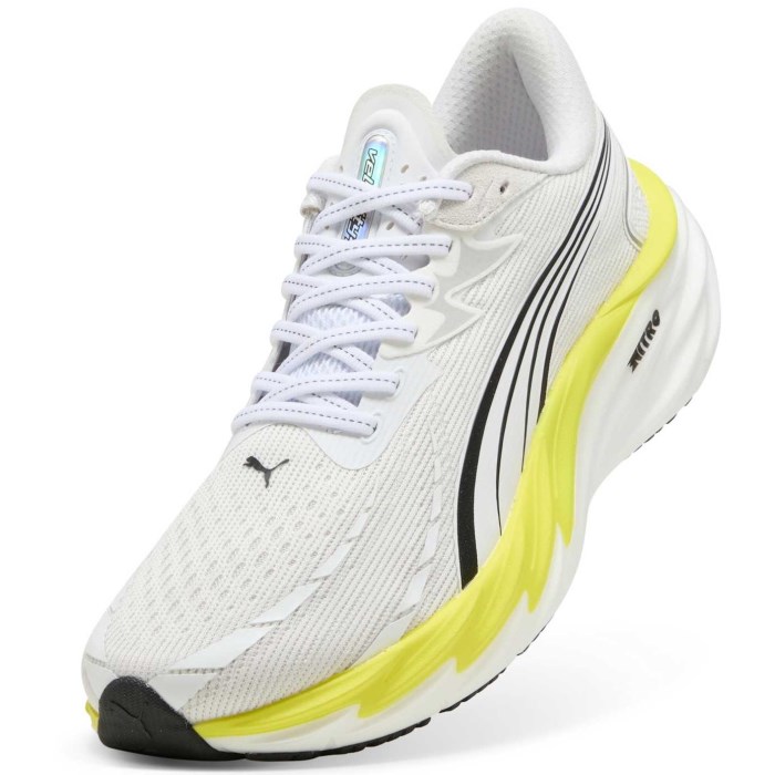 Puma Velocity Nitro 4 - Mens Running Shoes - Puma White/Lux Lime