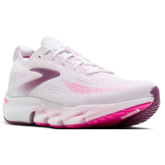 Brooks Glycerin Flex - Womens Running Shoes - White/Cyber Pink/Argyle