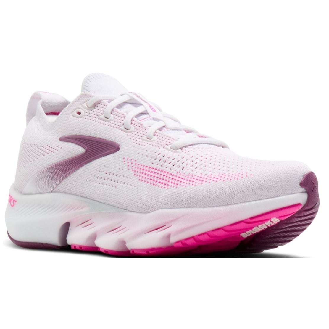 Brooks Glycerin Flex - Womens Running Shoes - White/Cyber Pink/Argyle