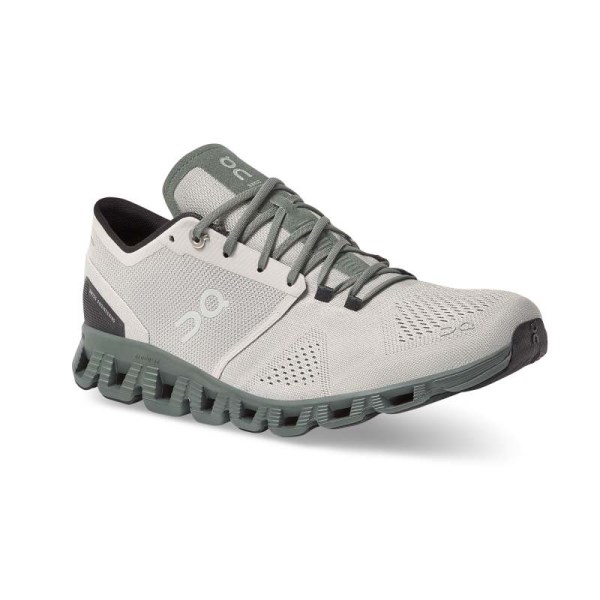 On Cloud X - Mens Running Shoes - Glacier/Olive