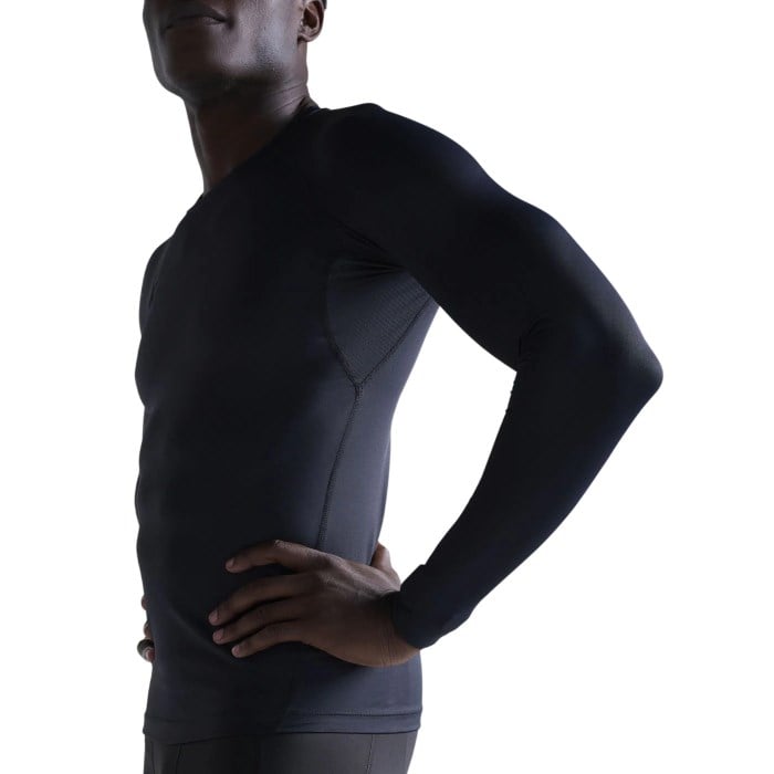 2XU Core Compression Mens Long Sleeve Running Top - Black/Black - image 4