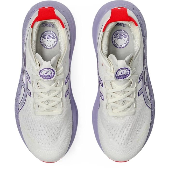 Asics Gel Nimbus 27 Tokyo - Womens Running Shoes - Cream/Edo Purple