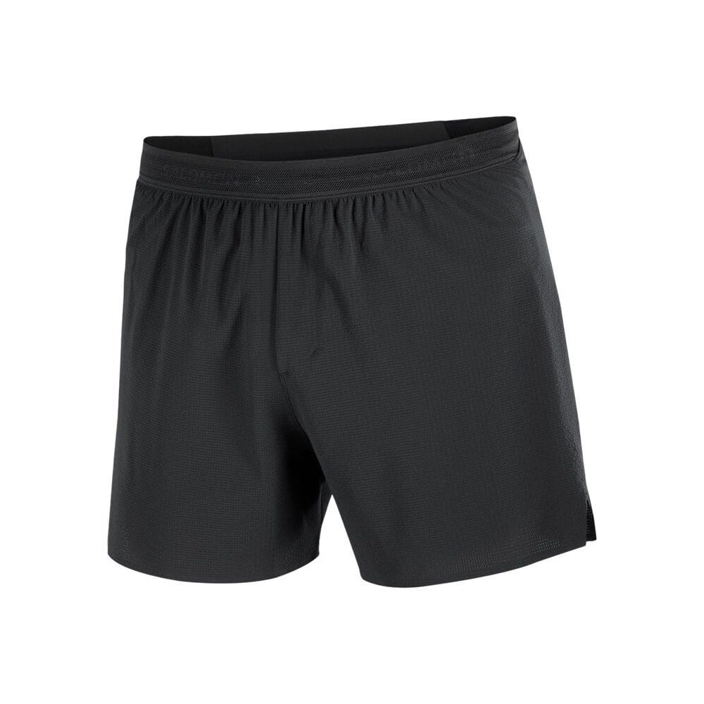 Salomon Sense Aero Stow Mens 5 Inch Split Shorts - Deep Black