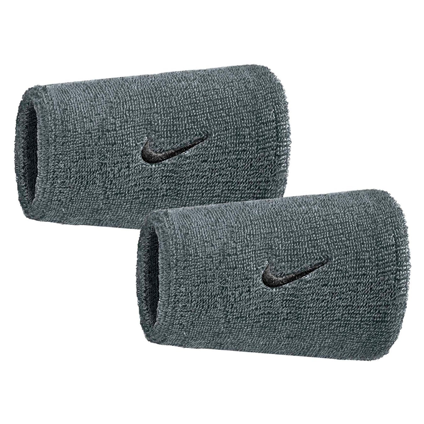 Nike Swoosh Doublewide Wristbands - Cool Grey/Black - image 2