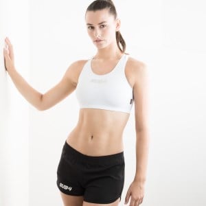 Womens Sports Crop Top - White