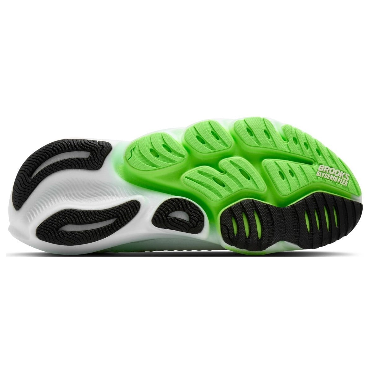Brooks Glycerin Flex - Mens Running Shoes - White/Green Gecko/Phantom