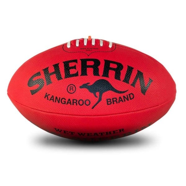 Sherrin KB Replica Wet Weather Football - Size 5 - Red