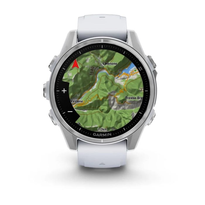 Garmin Fenix 8 43mm Premium Multisport Smartwatch - Silver/Whitestone Silicone Band - image 10