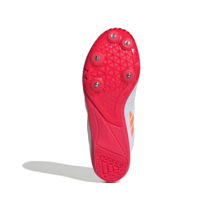 adidas Allroundstar - Kids Track and Field Spikes - Cloud White/Lucid Orange/Silver Metallic