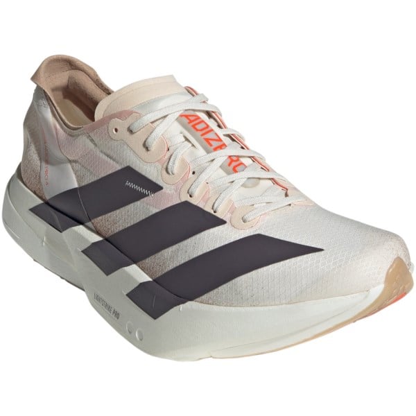 adidas Adizero Adios Pro 4 - Mens Racing Shoes - Cloud White/Grey Strata/Impact Orange