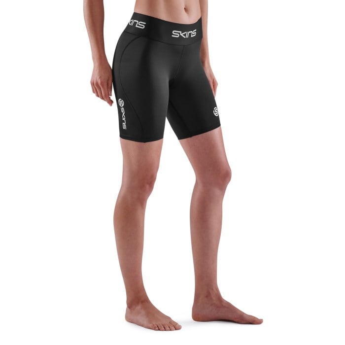Skins Series-1 Womens Compression Half Tights - Black - image 3