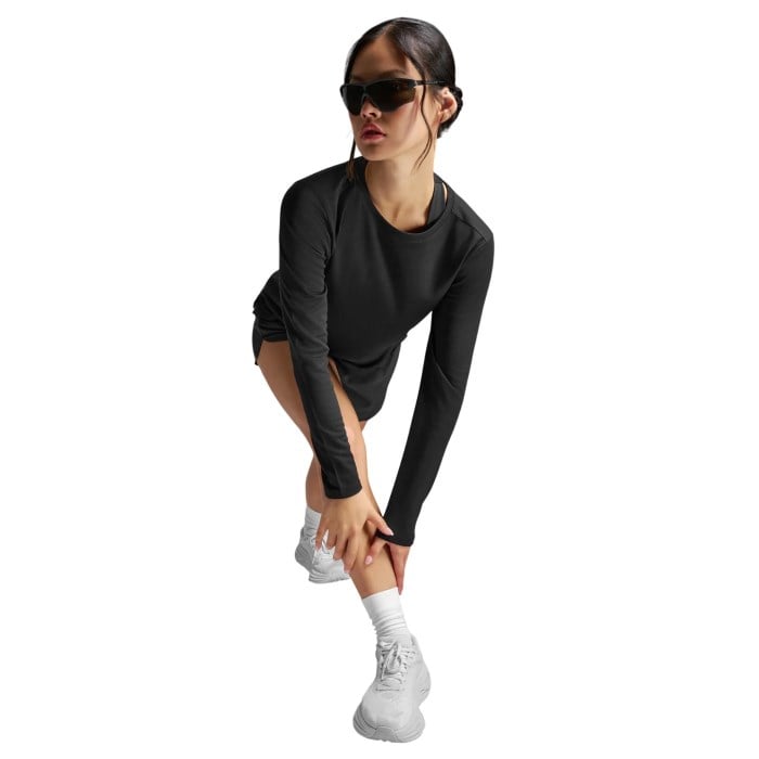 2XU Womens Aero Long Sleeve Top - Black/Silver Reflective