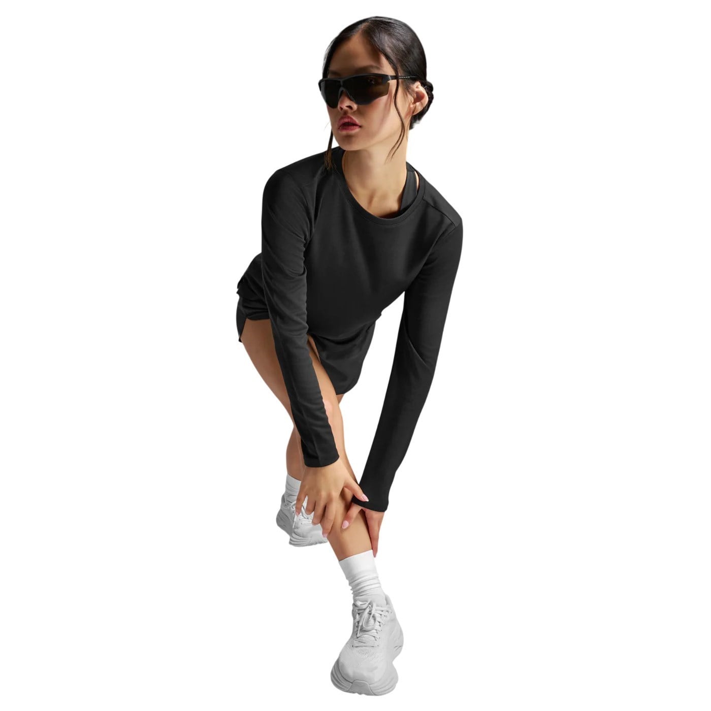 2XU Womens Aero Long Sleeve Top - Black/Silver Reflective