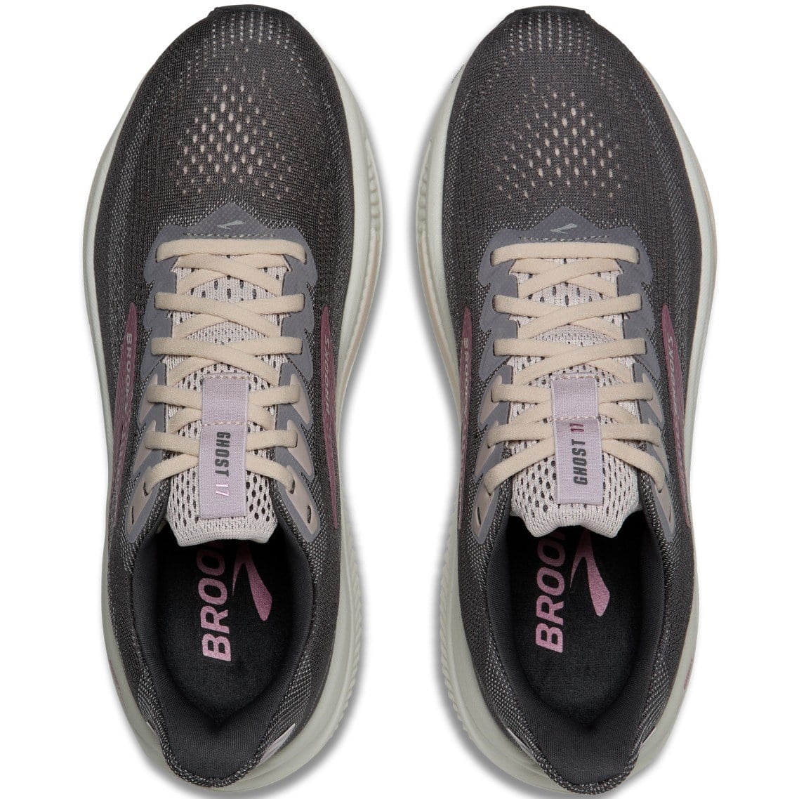 Brooks Ghost 17 - Womens Running Shoes - Poppy Seed/Pink/Bluewash