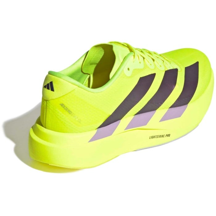 adidas Adizero Evo SL Woven - Mens Running Shoes - Solar Yellow/Aurora Plum/Powder Plum